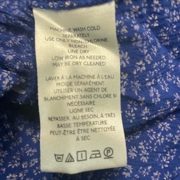 NWT Free People Women's Brittnee Printed Top in Blue Combo Ditzy floral Size M - Picture 7 of 11